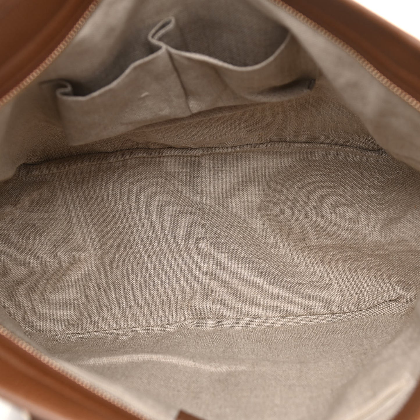 Monogram Medium Bree Zippered Tote Beige Tabacco
