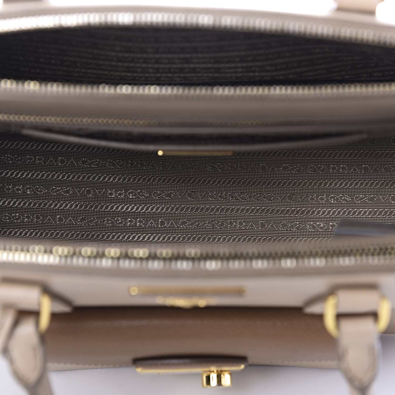 Prada Saffiano Lux Galleria Front Pocket Tote Cammeo Caramel 5 of 11