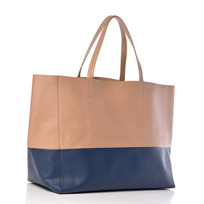Celine Grained Calfskin Horizontal Bi-Cabas Nude Deepsea 3 of 12