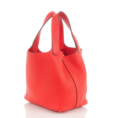 Hermes Taurillon Clemence Picotin Lock 18 PM Rose Jaipur 3 of 8