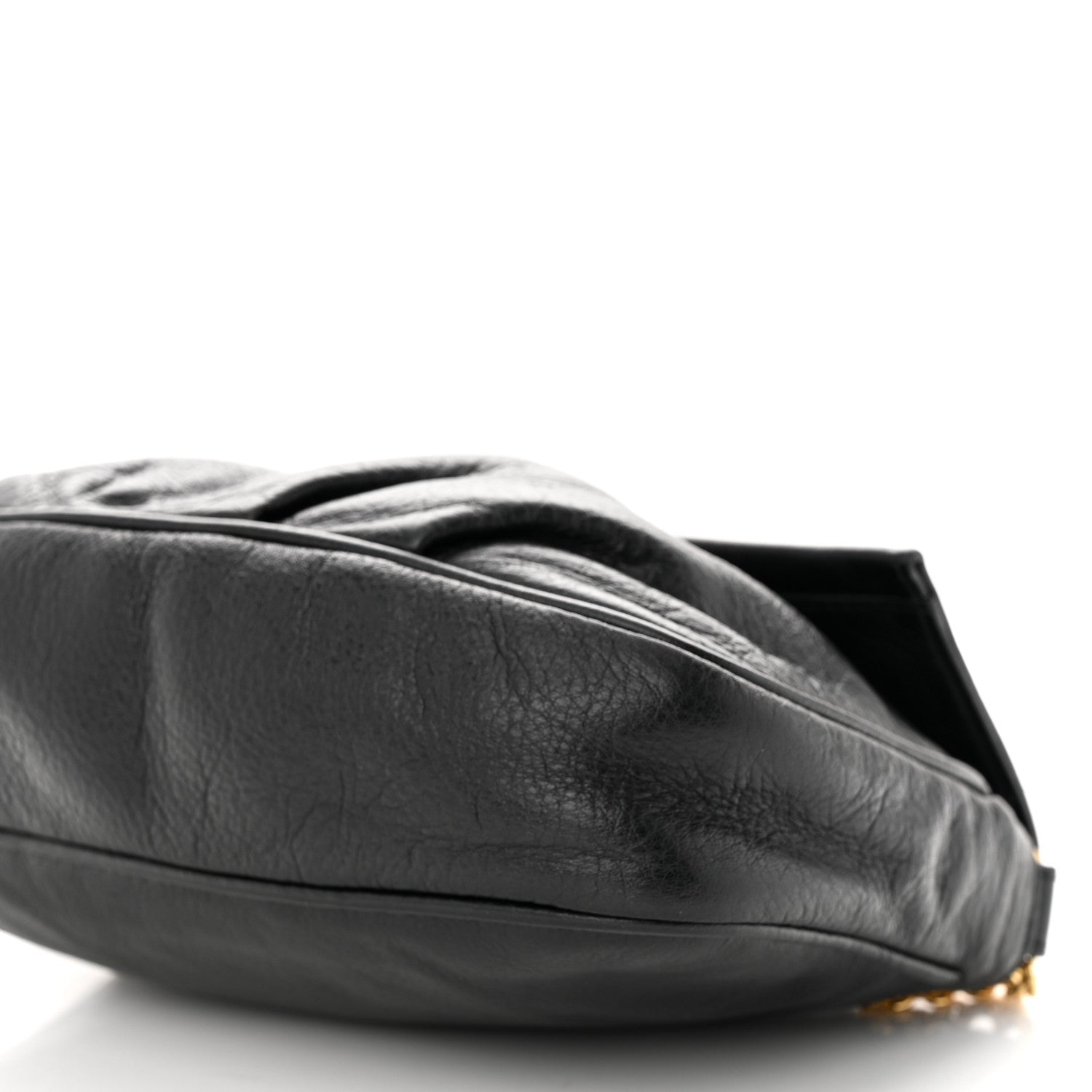 Fendi Vitello Flamingo Fendista Pouchette Crossbody Black 10 of 10