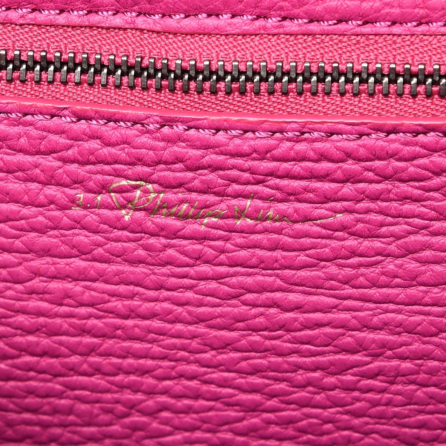 3.1 Textured Calfskin Mini Pashli Satchel Fuchsia