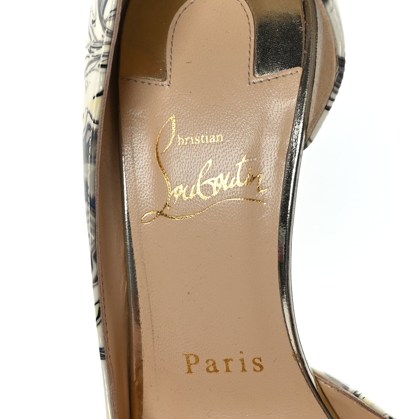 Patent Marble Swirl Iriza 100 Pumps 35.5 White