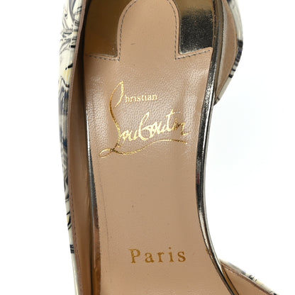 Christian Louboutin Patent Marble Swirl Iriza 100 Pumps 35.5 White 6 of 7