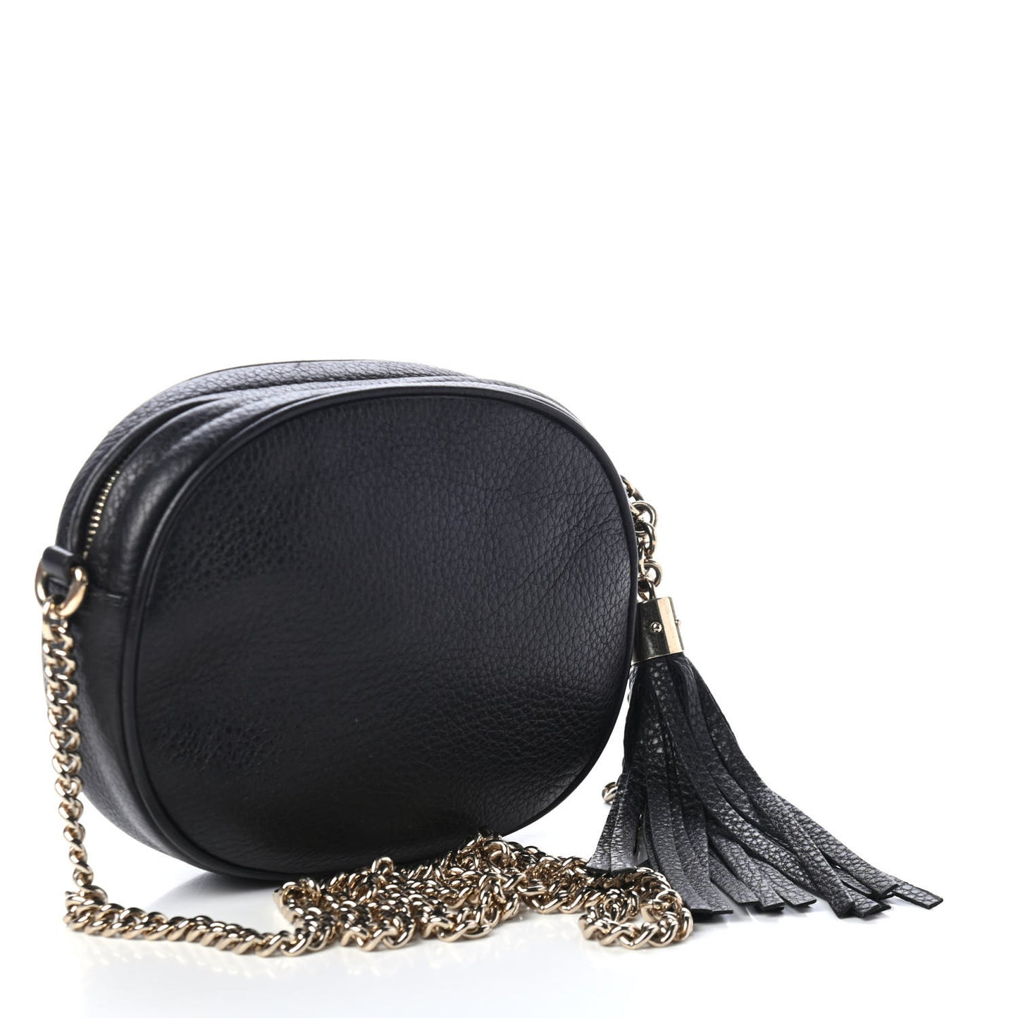 Pebbled Calfskin Mini Soho Chain Bag Black