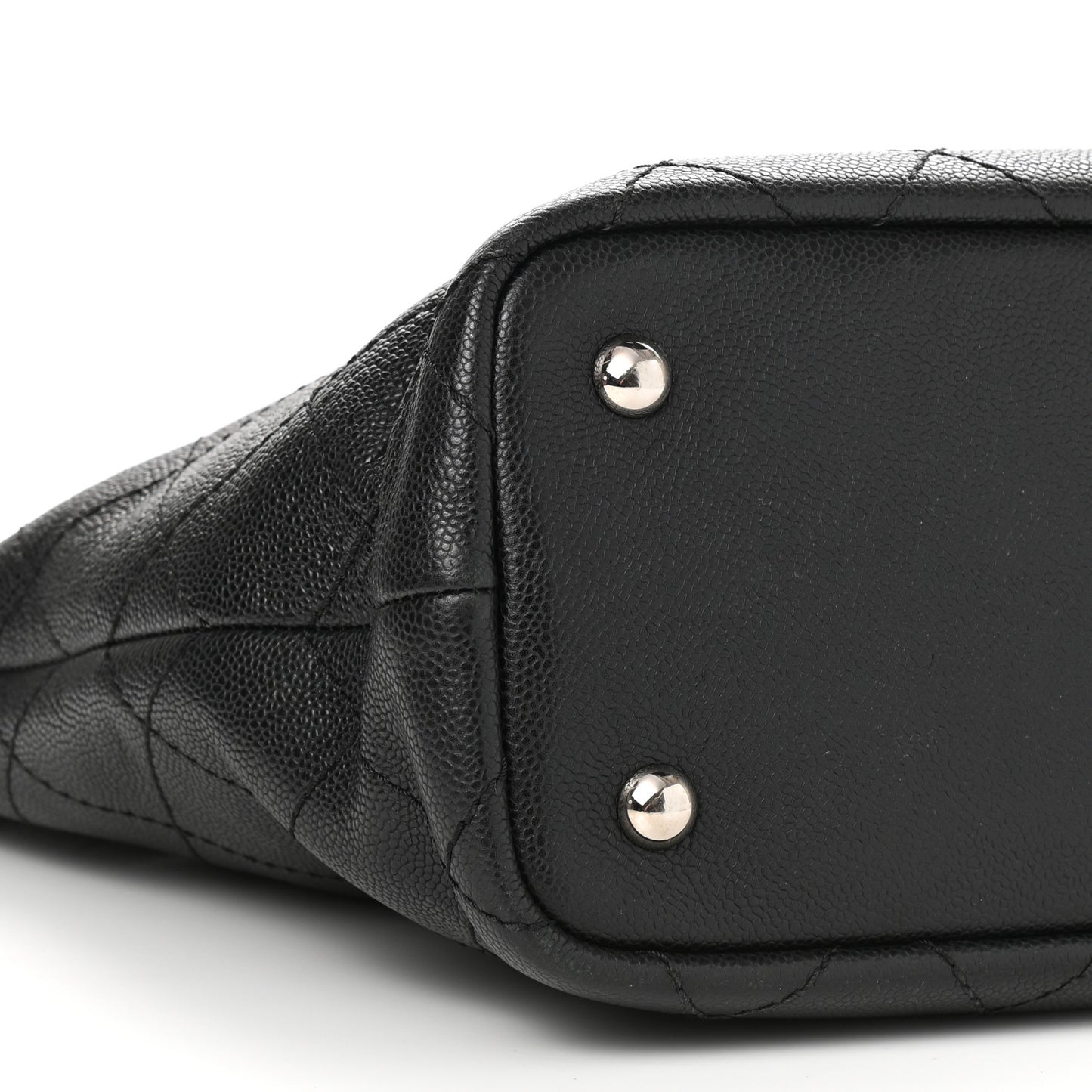 Grained Calfskin Shopping Fever Tote Black