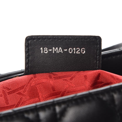 Christian Dior Lambskin Cannage Medium Lady Dior Black 10 of 14