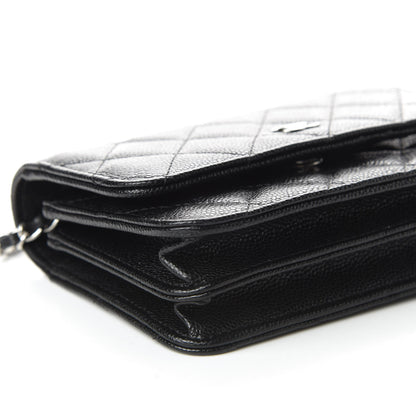 Chanel Caviar Quilted Mini Wallet On Chain WOC Black 5 of 10
