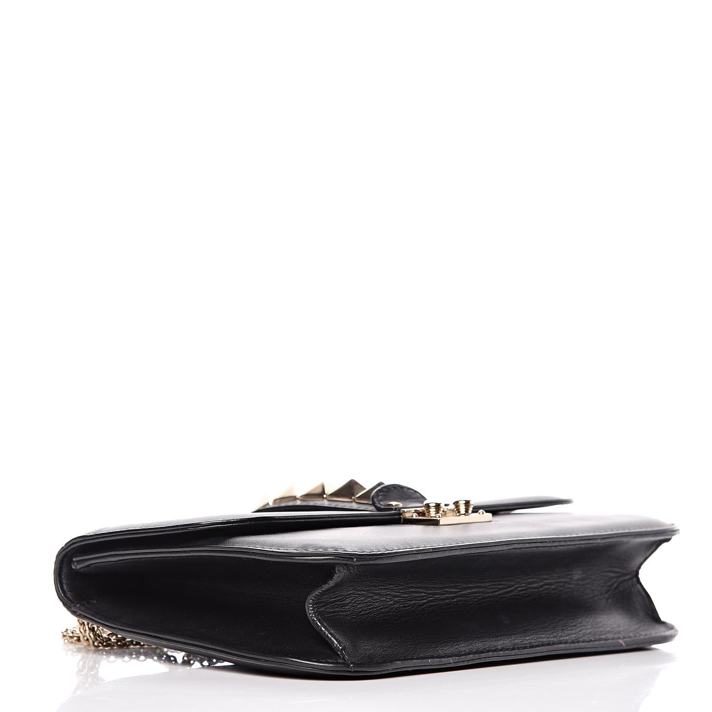 Vitello Medium Glam Lock Rockstud Flap Black