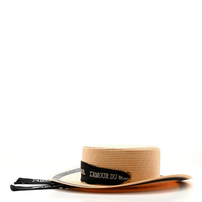 Gucci Raffia L'amour Du Soir Sun Hat S Ivory Black 4 of 10