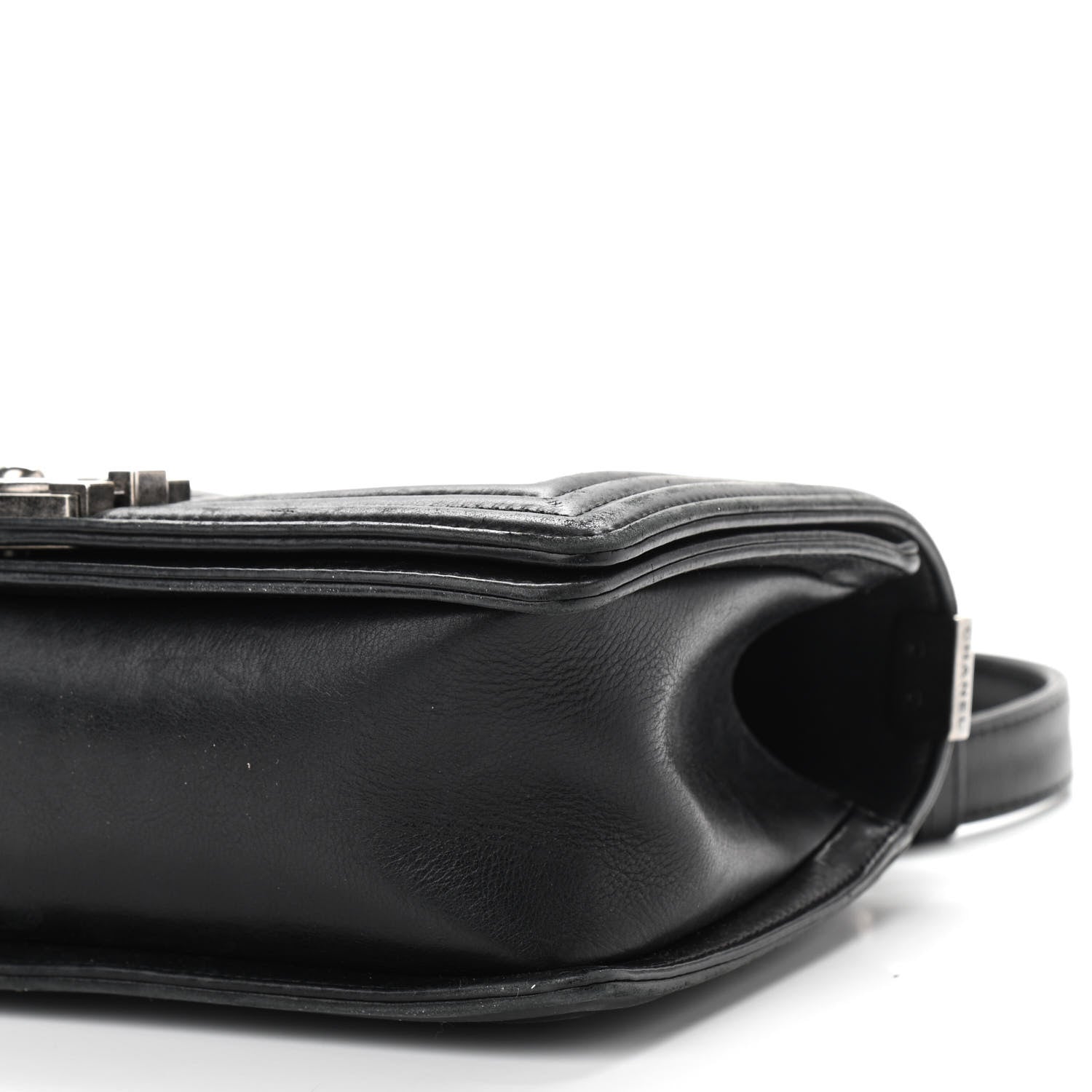 Chanel Calfskin Double Stitch Medium Boy Flap Black 10 of 12