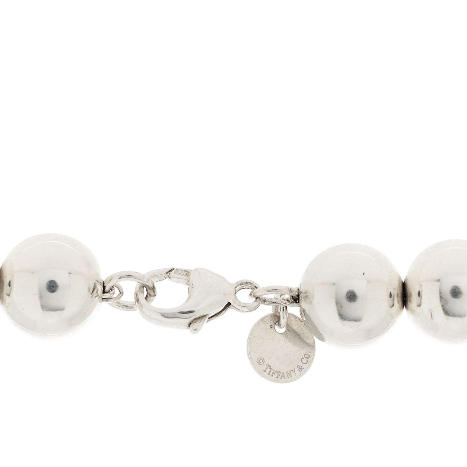 Tiffany Sterling Silver 10mm Hardwear Ball Necklace 4 of 5