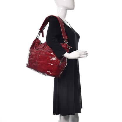 Givenchy Crinkled Patent Calfskin Medium Nightingale Red 3 of 14