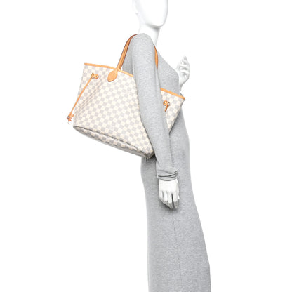 Louis Vuitton Damier Azur Neo Neverful lMM Rose Ballerine 2 of 11