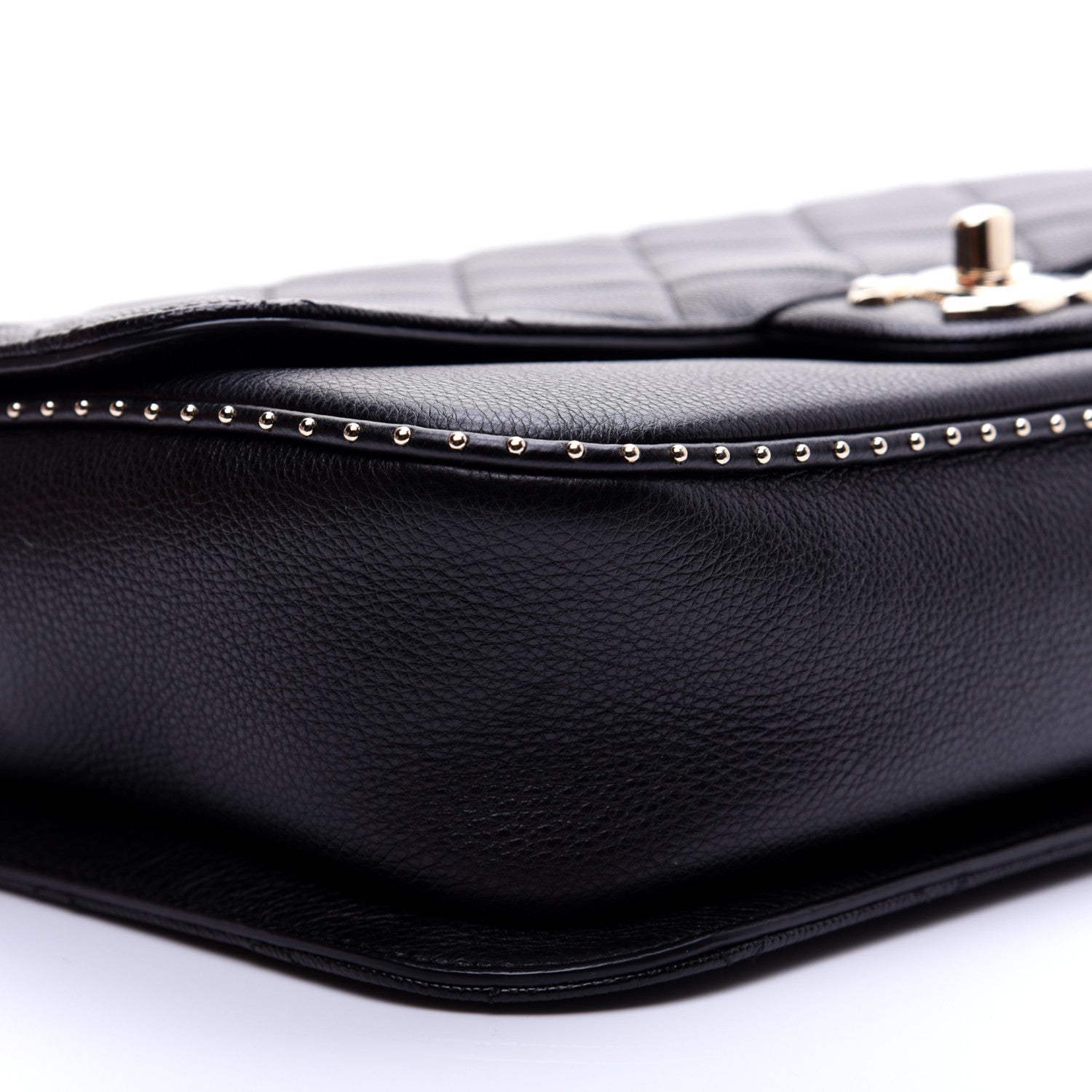 Chanel Caviar Quilted Large Studded Flap Black 6 of 13