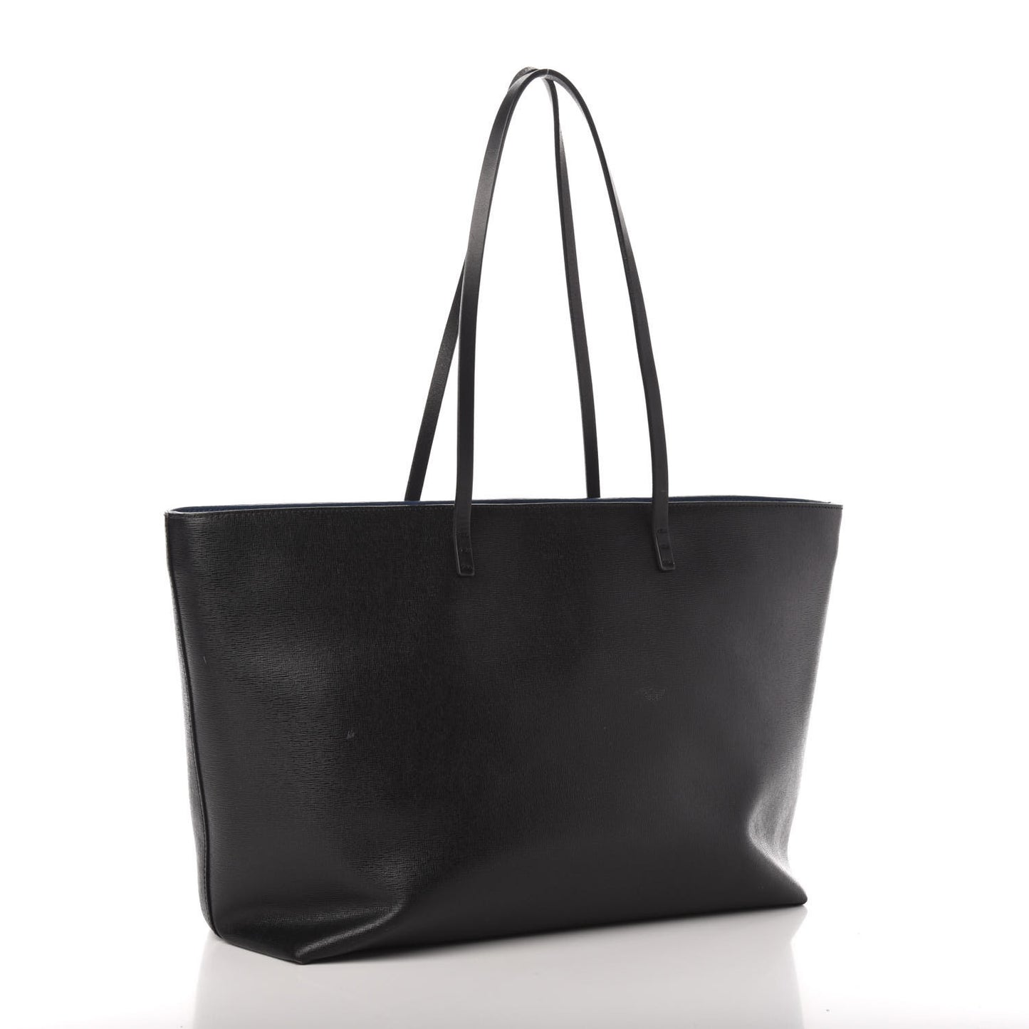 Vitello Elite Cuoio Monster Buggies Medium Roll Tote Black Multicolor Blue Cobalto
