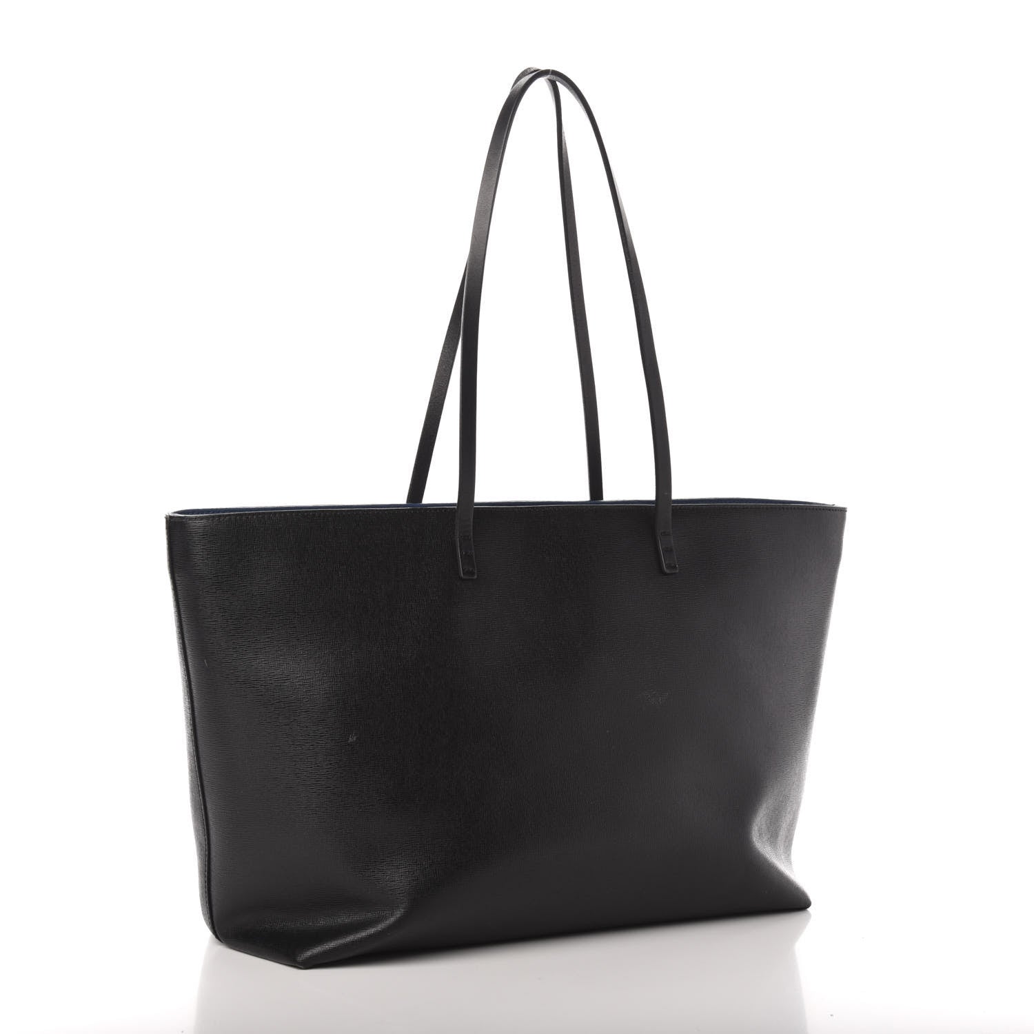 Fendi Vitello Elite Cuoio Monster Buggies Medium Roll Tote Black Multicolor Blue Cobalto 3 of 15