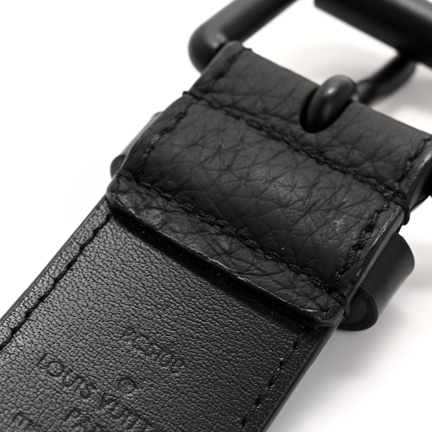 Louis Vuitton Taurillon Monogram Signature 35 MM Chain Belt 110 44 Black 7 of 9