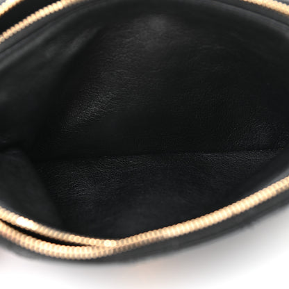 Saint Laurent Grained Lambskin Quilted Mini Becky Double Zip Bag Black 6 of 12