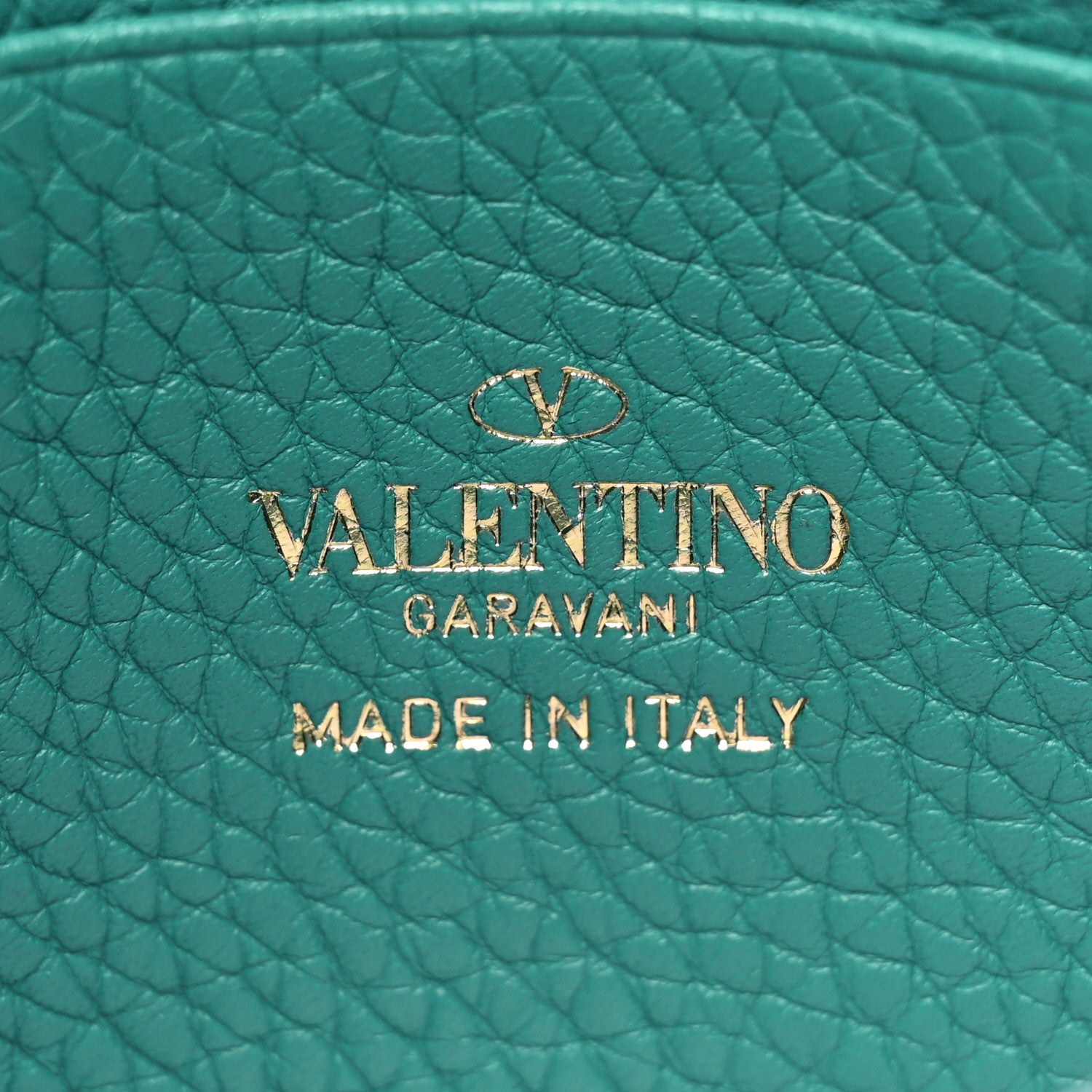 Valentino Garavani Grainy Calfskin Rockstud Crossbody Pouch Ultra Marine Green 5 of 8