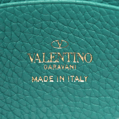 Valentino Garavani Grainy Calfskin Rockstud Crossbody Pouch Ultra Marine Green 5 of 8