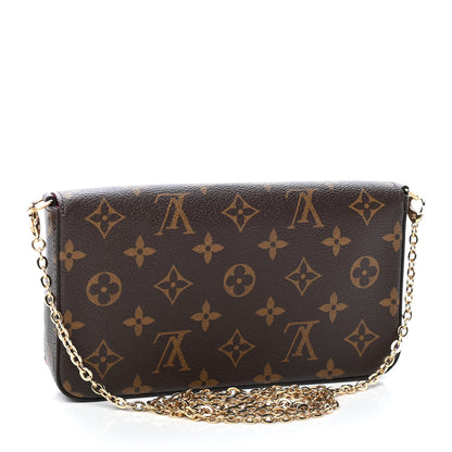 Louis Vuitton Monogram 2021 Christmas Animation Hollywood Pochette Felicie Chain Wallet Fuchsia 3 of 8
