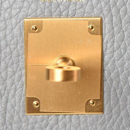 Hermes Taurillon Clemence Horseshoe Kelly Retourne 28 Bleu Glacier Bleu Electrique 26 of 34