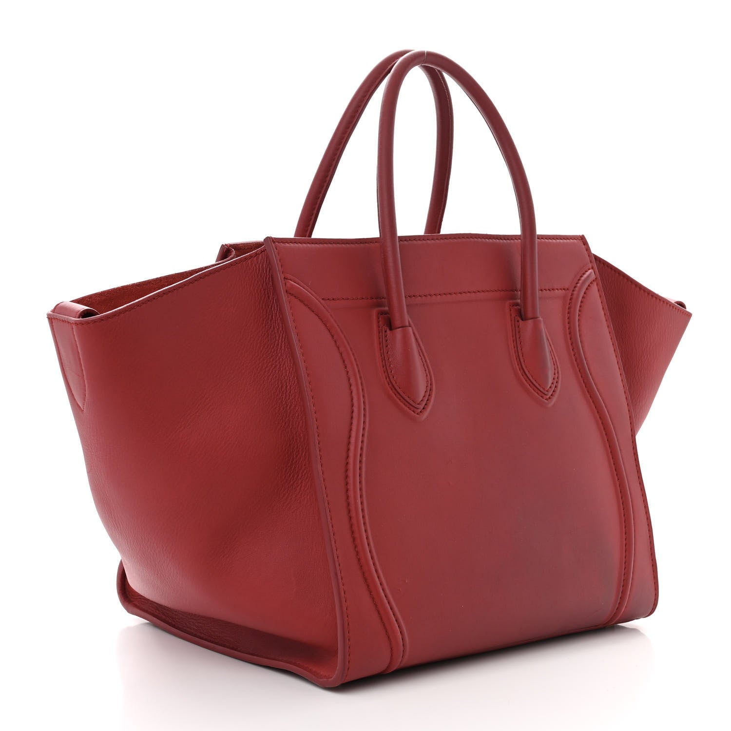 Celine Supple Calfskin Medium Phantom Luggage Red 3 of 14