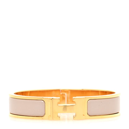 Hermes Enamel Narrow Clic Clac H Bracelet PM Marron Glace 1 of 5