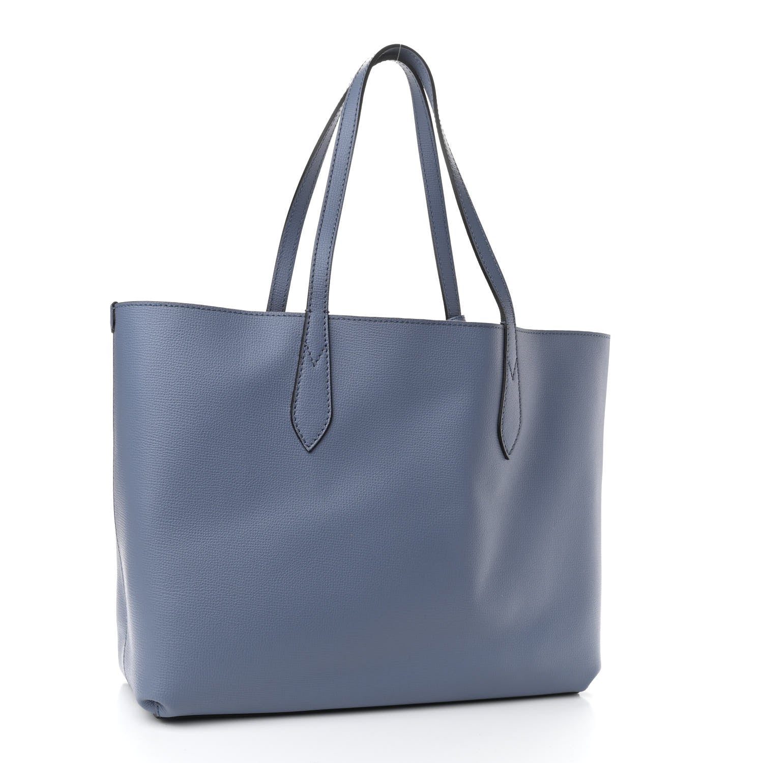 Burberry Calfskin Haymarket Check Medium Reversible Tote Blue 3 of 10