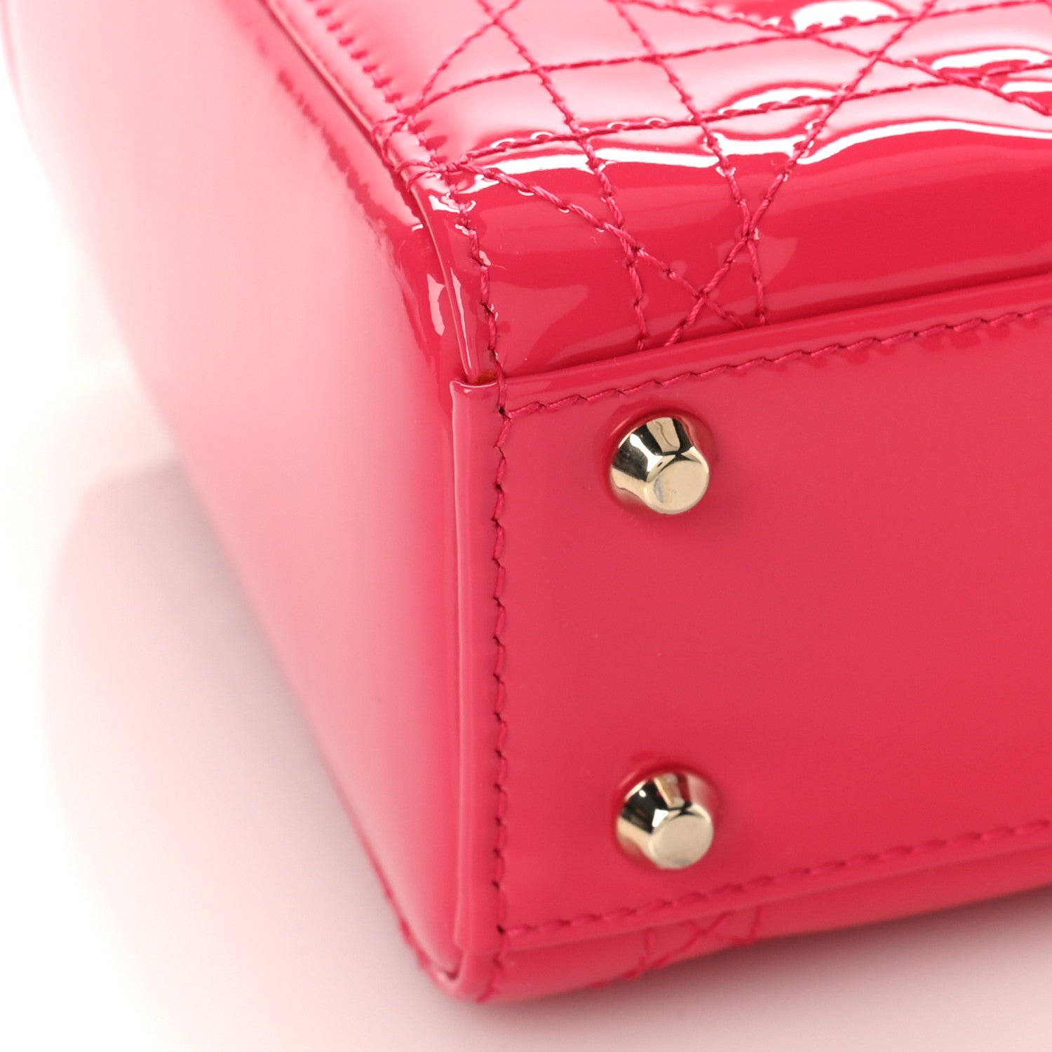 Christian Dior Patent Cannage Mini Lady Dior Pink 7 of 8