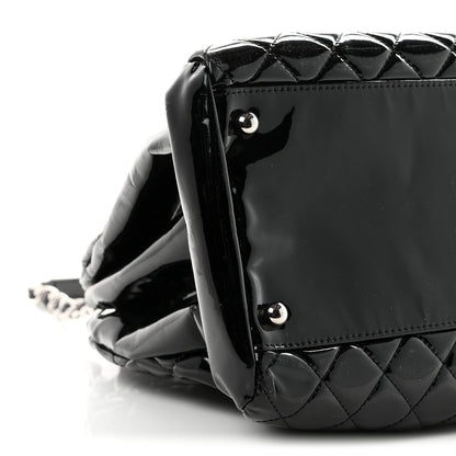 Chanel Patent Quilted Large Just Mademoiselle Bowling Bag Black 9 of 10