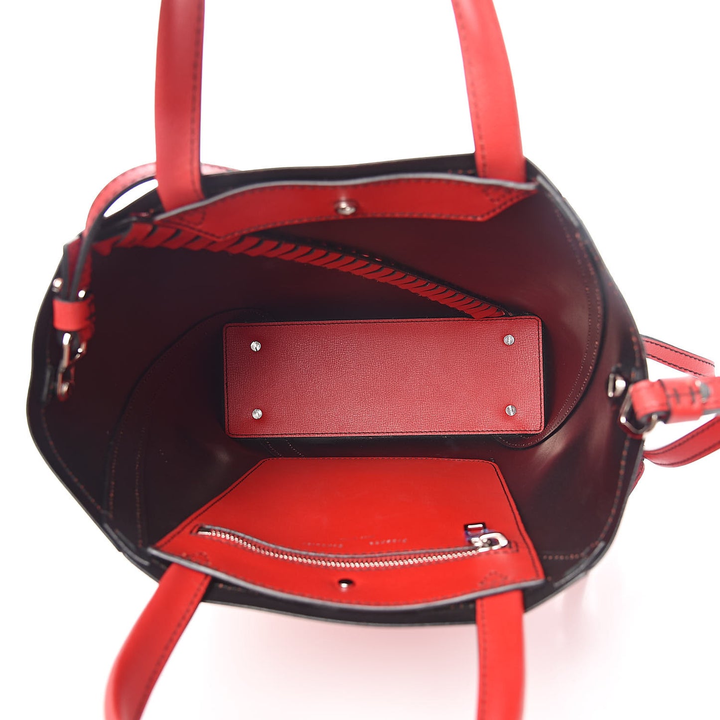 Smooth Calfskin Hex Tote Cardinal