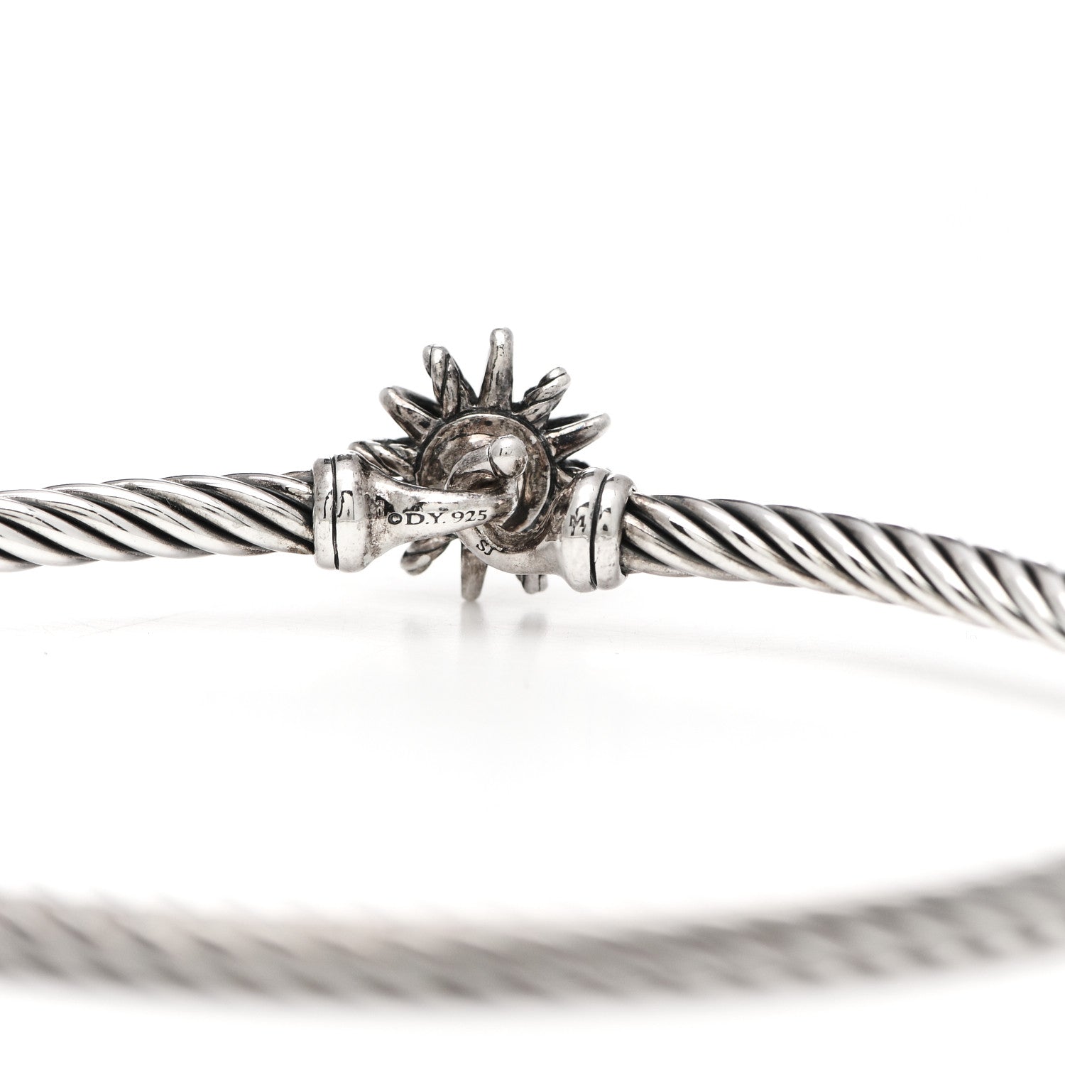 David Yurman Sterling Silver Diamond Starburst Bracelet 3 of 4