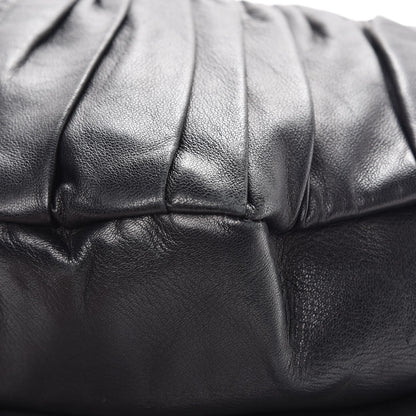 Christian Dior Lambskin Plisse Pleated Basket Tote Bag Black 9 of 14