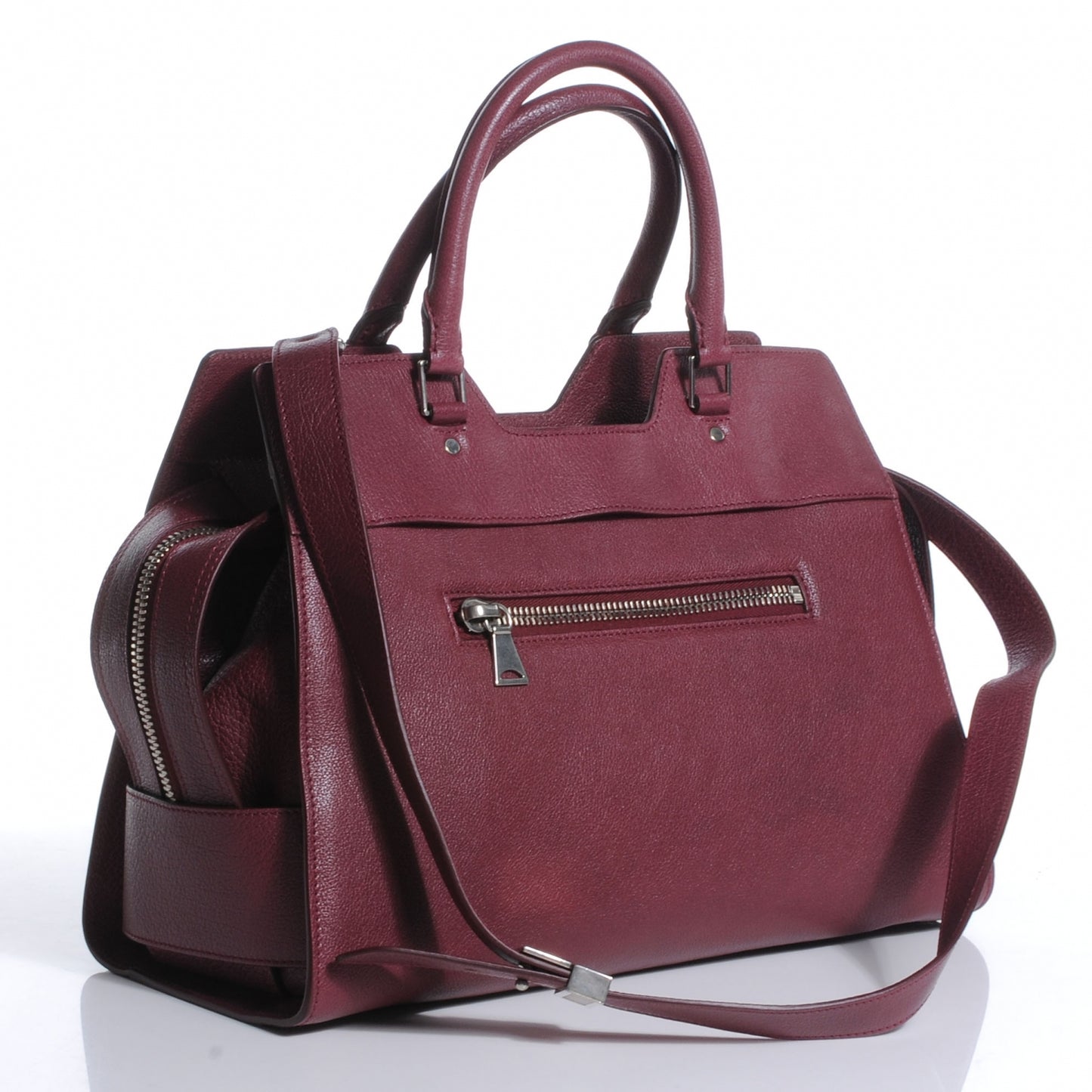 Buffalo Leather PS13 Small Satchel Pinot Noir