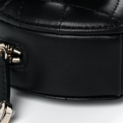 Chanel Lambskin Quilted CC In Love Heart Coin Purse With Chain Black 8 of 10