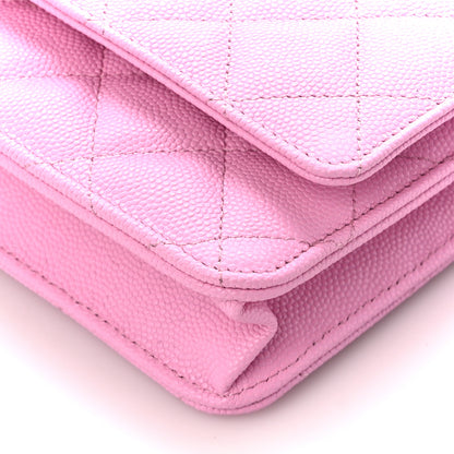 Chanel Caviar Quilted Wallet on Chain WOC Lilac 12 of 12