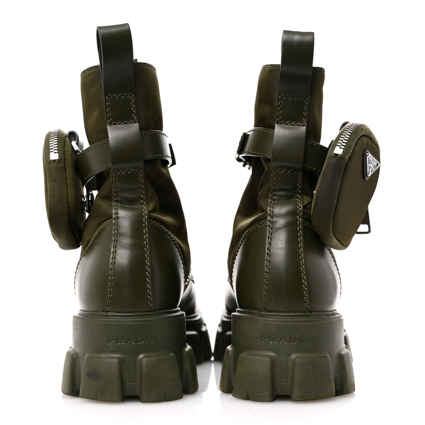 Spazzolato Rois Re-Nylon Metal Triangle Logo Mens Monolith Pouch Pocket 55mm Boots 8 Militare