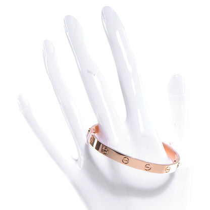 Cartier 18k Pink Gold Love Bracelet Size 17 2 of 5