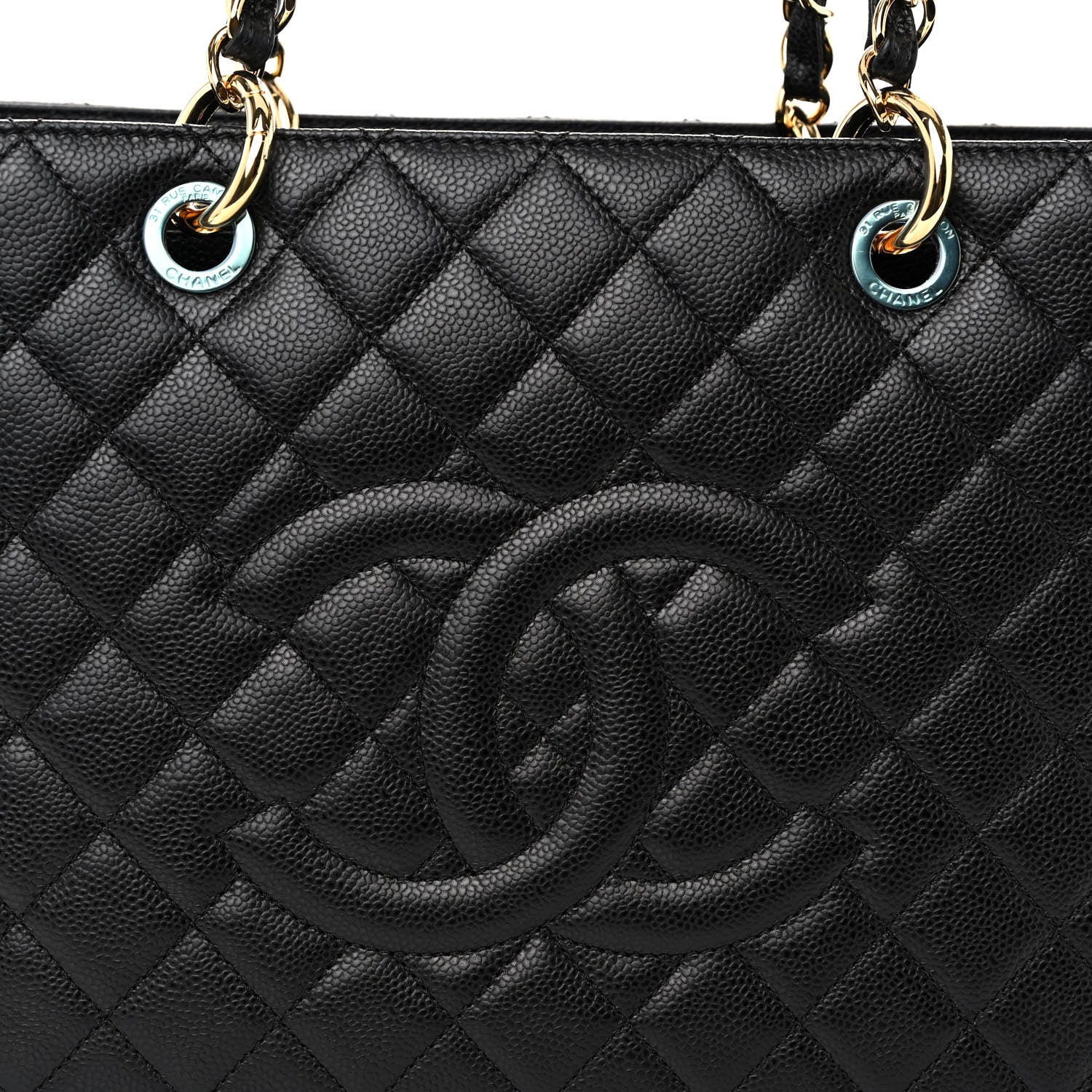 Chanel Caviar Quilted Grand Shopping Tote GST Black 8 of 10