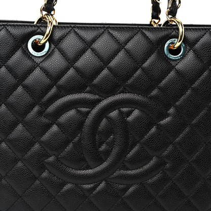 Chanel Caviar Quilted Grand Shopping Tote GST Black 8 of 10