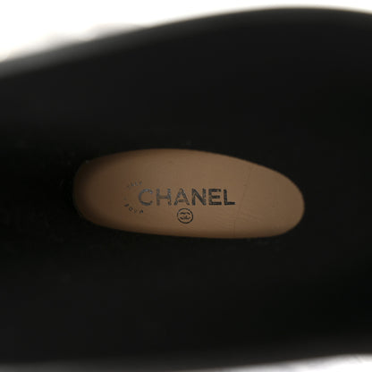 Chanel Rubber Glitter Camellia Rain Boots 37 Black 8 of 8