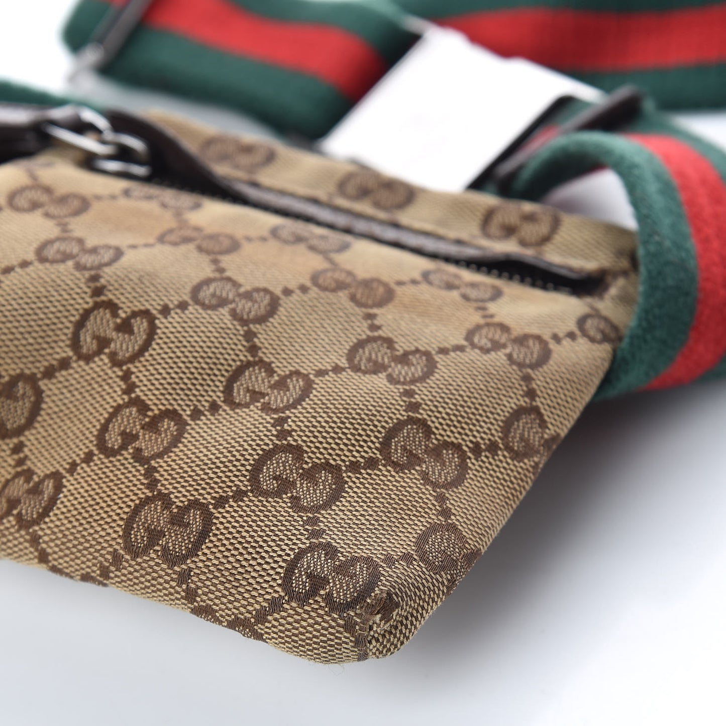 Monogram Web Belt Bag Dark Brown
