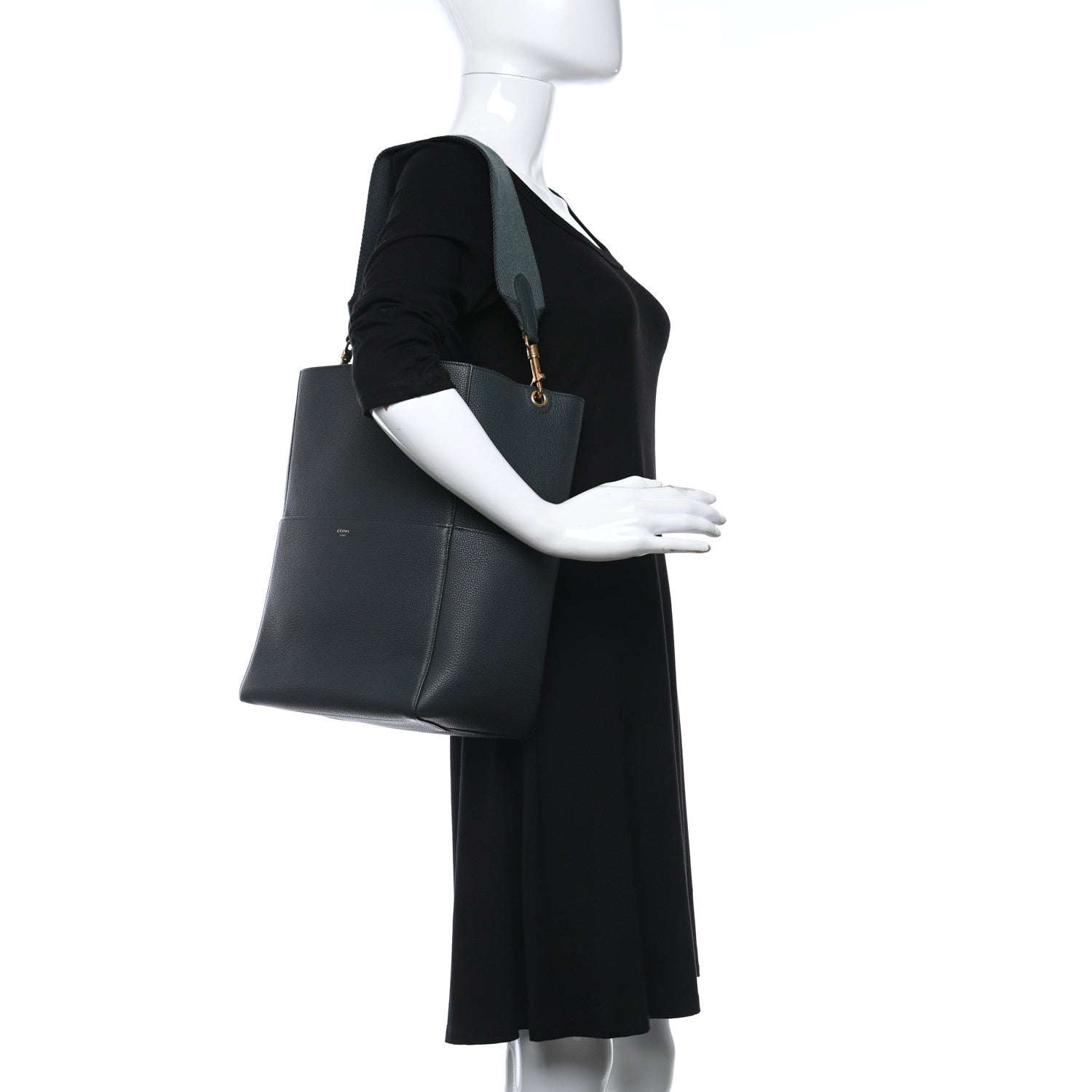 Celine Soft Grained Calfskin Sangle Bucket Bag Amazone 2 of 10