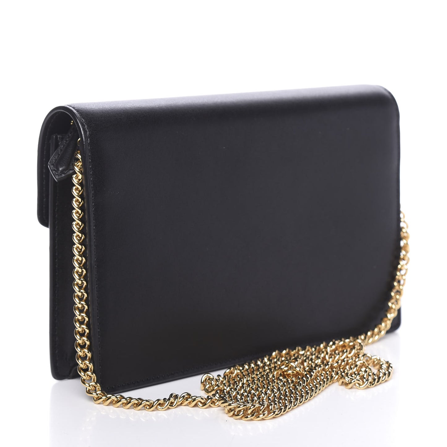 Vitello Liberty Lucido F is Fendi Medium Envelope Wallet on Chain Black