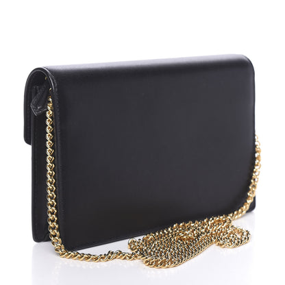Fendi Vitello Liberty Lucido F is Fendi Medium Envelope Wallet on Chain Black 3 of 10