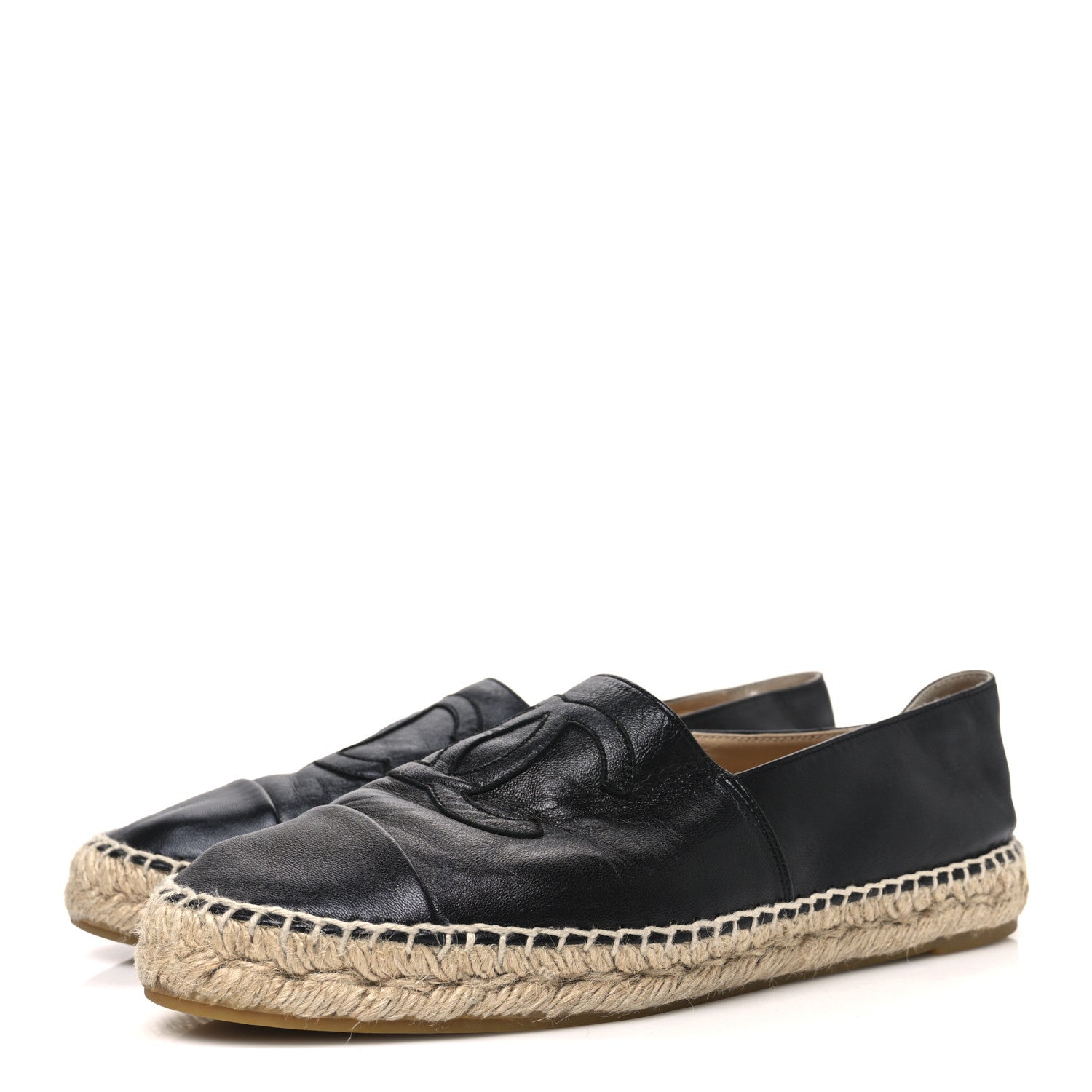 Chanel Lambskin CC Espadrilles 41 Black 4 of 12