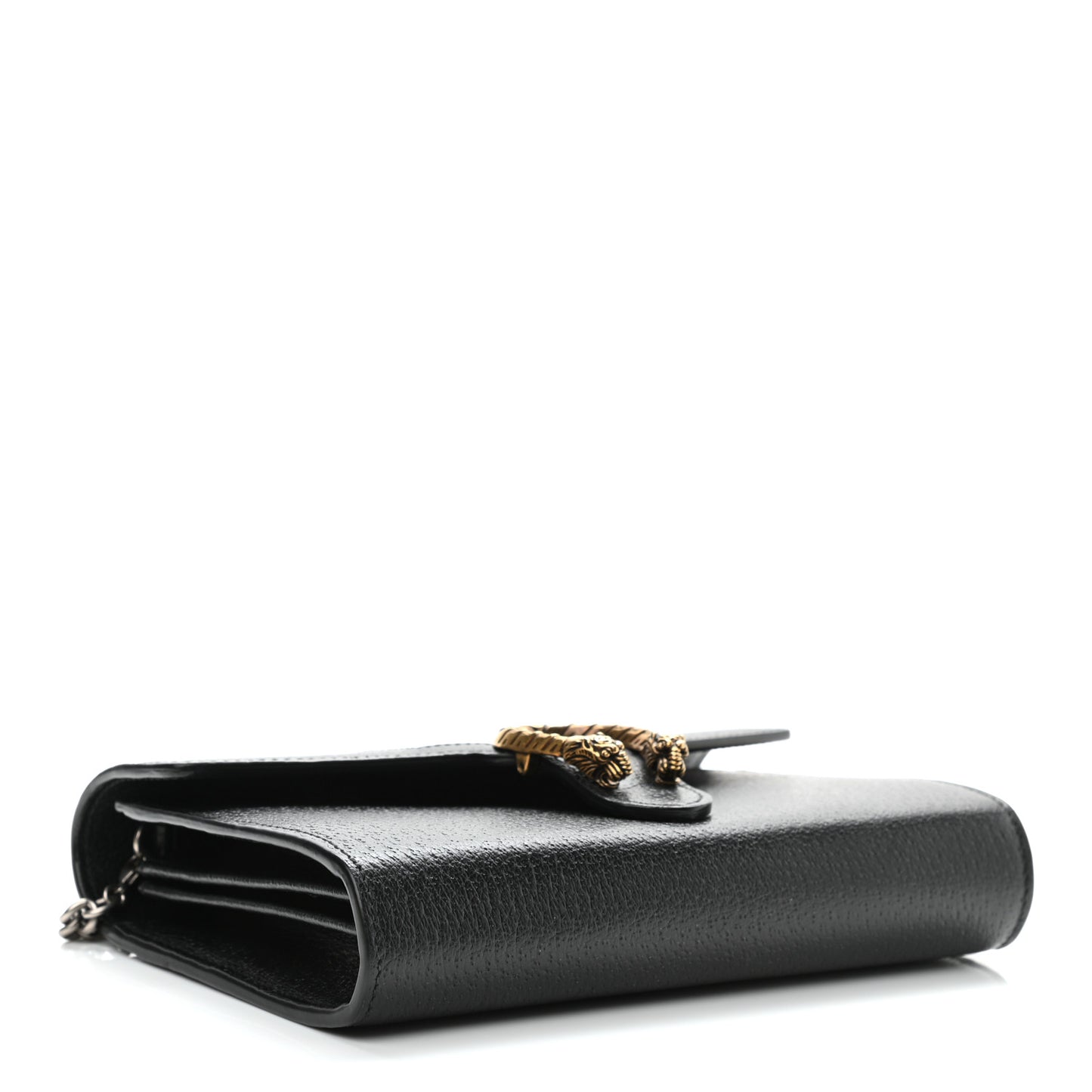 Calfskin Web Mini Dionysus Chain Wallet Black