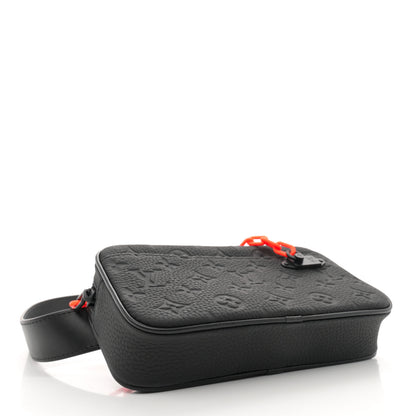 Louis Vuitton Taurillon Monogram Uniformes Solar Ray Soft Pochette Volga Belt Bag Black 4 of 11